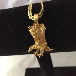 Gold plated eagle pendant